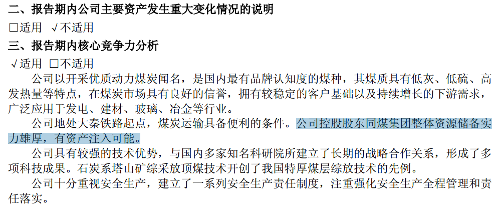 大同煤业最新动态更新公告